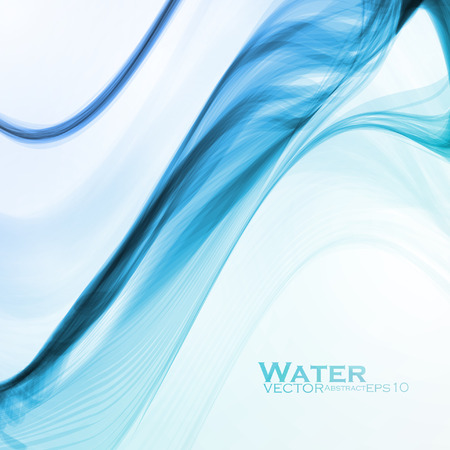 Abstract water background, vector wave illustrationのイラスト素材