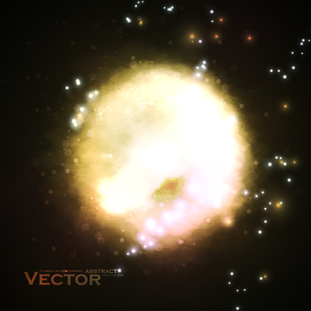 Starry background, rich star forming nebula, colorful abstract illustrationのイラスト素材