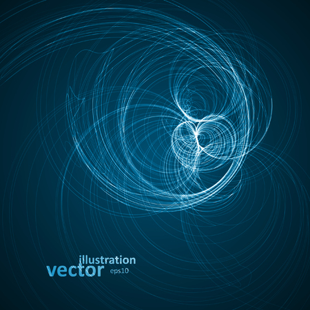 Abstract blue background, futuristic wavy vector illustration eps10のイラスト素材