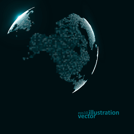 Technology image of globe.のイラスト素材