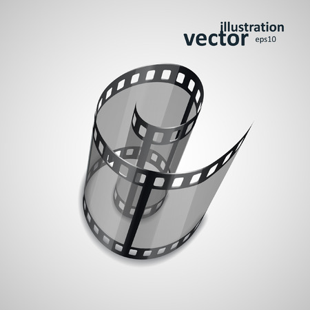 Spiral of film strip. Graphic concept for your design.のイラスト素材