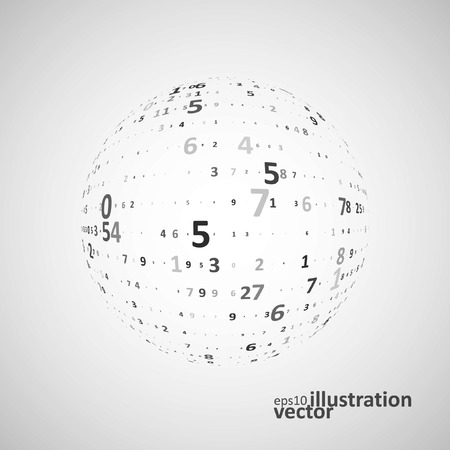 Digital code background, abstract vector  The concept of globalizationのイラスト素材