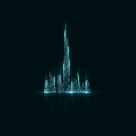 Technology image of Dubai. The concept illustrationの写真素材