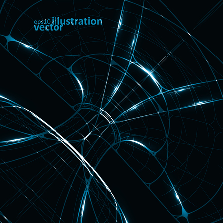 Abstract technology, vector technical drawing, shiny space background eps10のイラスト素材