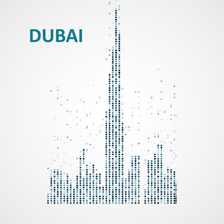 Technology image of Dubai. The concept vector illustration eps10のイラスト素材