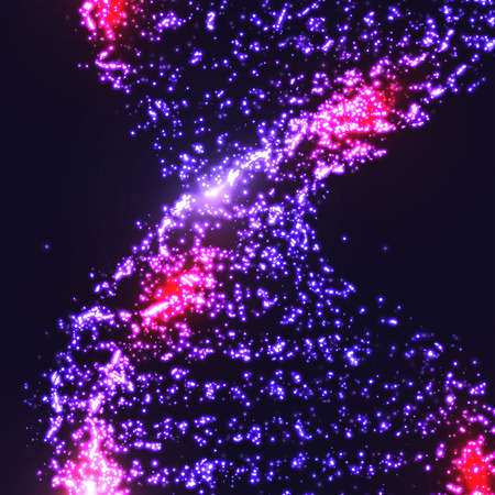 Futuristic dna, abstract molecule cell illustrationの写真素材