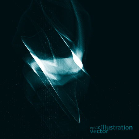 Abstract vector technology, shiny space backgroundのイラスト素材