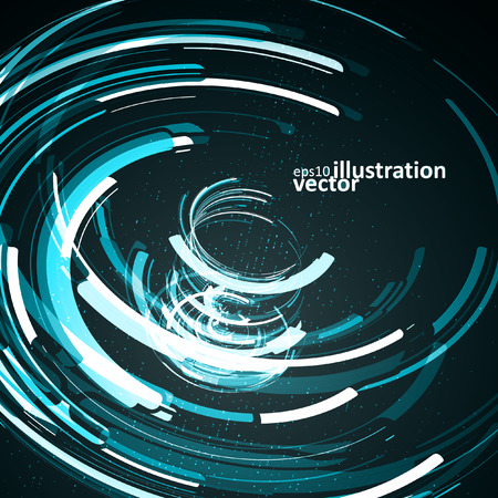 Futuristic abstract shape illustrationのイラスト素材