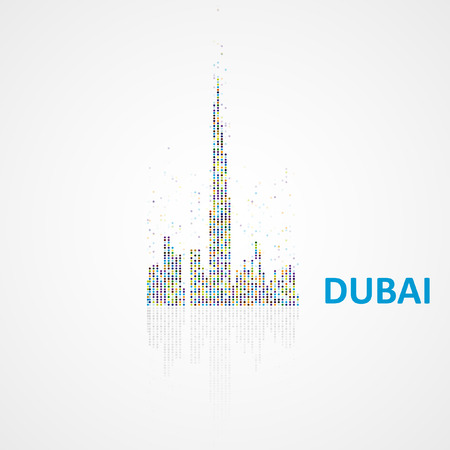 Technology image of Dubai.のイラスト素材