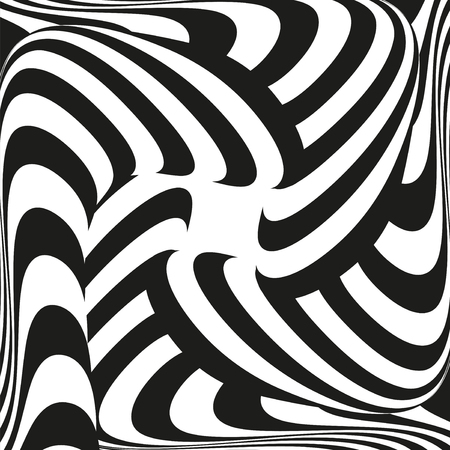 Optical illusion illustration, abstract futuristic backgroundの写真素材