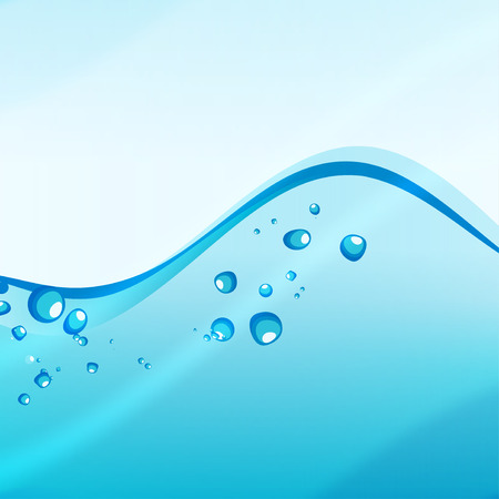 Abstract water background, wave illustrationの写真素材