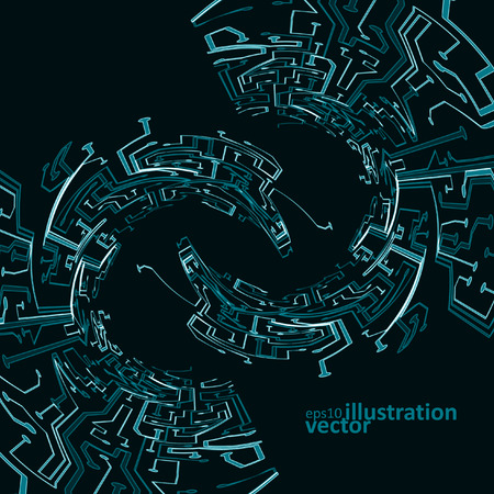 Circuit board backgroundのイラスト素材