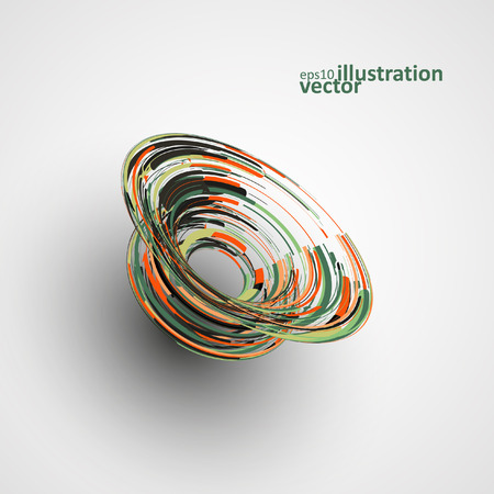 Futuristic abstract shape illustrationのイラスト素材