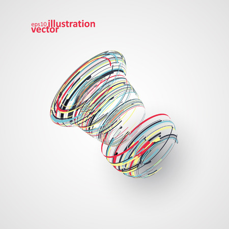 Futuristic abstract shape illustrationのイラスト素材