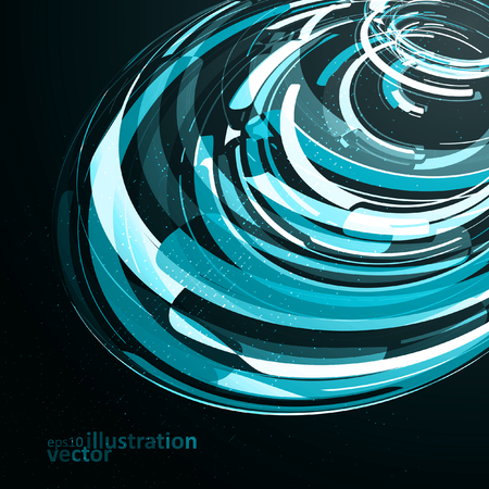 Futuristic abstract shape illustration, technologyのイラスト素材