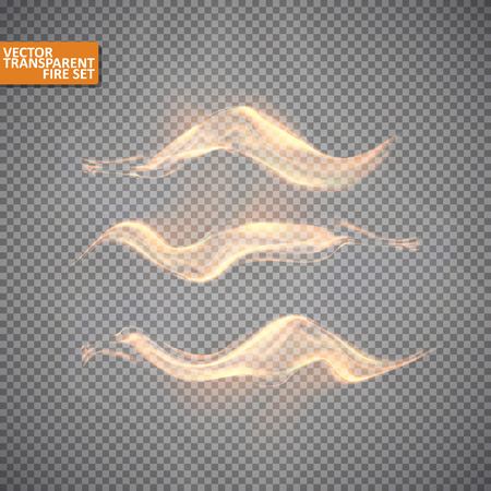 Realistic fire transparent effect elementのイラスト素材
