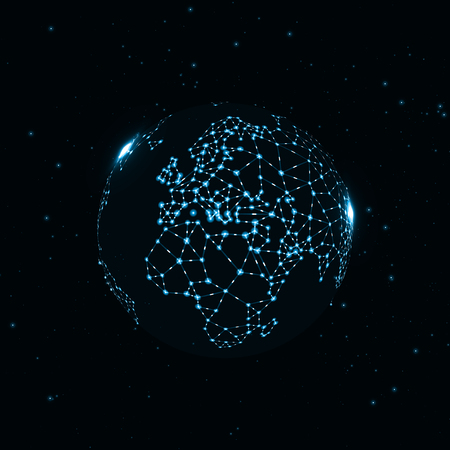 Technology image of globe. The concept illustrationの写真素材