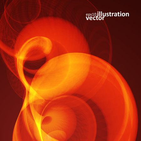 Abstract fire flames on a black background. Colorful vector illustration eps10のイラスト素材