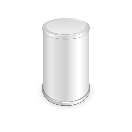 Metal tin can, canned food. Illustration isolated on white background. Graphic concept for your designのイラスト素材