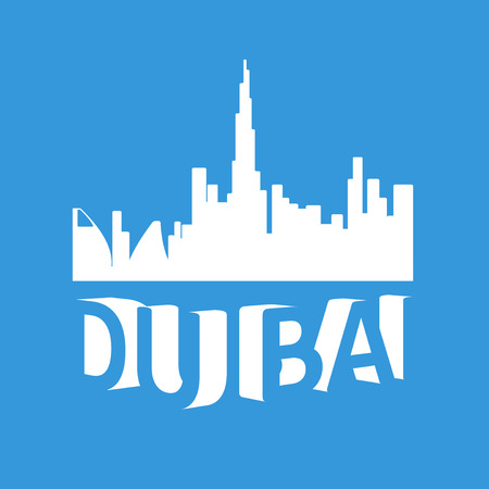 Dubai skyline illustration. Graphic concept for your designのイラスト素材