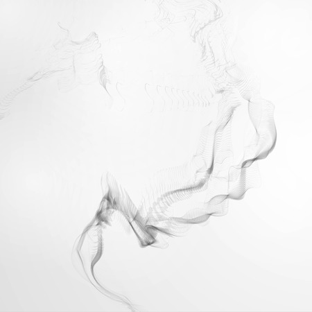 Cigarette smoke waves, abstract wavy illustrationのイラスト素材