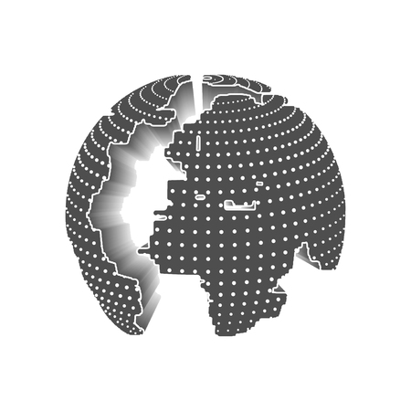 Technology image of globe. The concept illustrationのイラスト素材