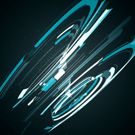 Futuristic abstract shape illustration, technology backgroundのイラスト素材