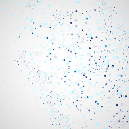 Molecular structure, network connection abstract illustrationの写真素材