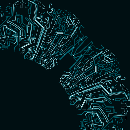 Circuit board background, technology  illustrationの写真素材