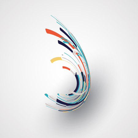 Futuristic abstract shape illustration, technology backgroundの写真素材