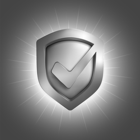 Security shield symbol. Illustration isolated on background. Graphic concept for your designのイラスト素材