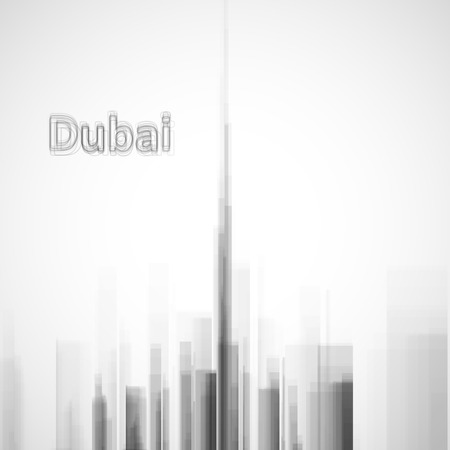 Dubai skyline illustration. Graphic concept for your designのイラスト素材