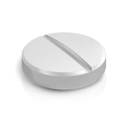 Realistic pill. Illustration isolated on background. Graphic concept for your designのイラスト素材