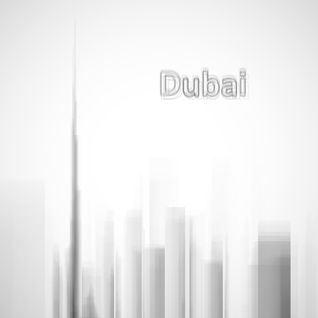 Dubai skyline illustration. Graphic concept for your designのイラスト素材