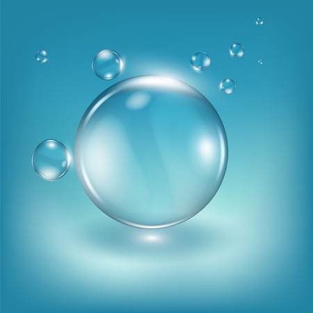 Water drops realistic illustration. Graphic concept for your designのイラスト素材