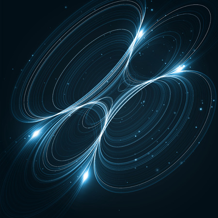 Abstract space futuristic illustration, creative dynamic element.のイラスト素材