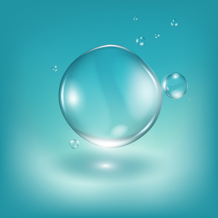 Water drops realistic illustration. Graphic concept for your designのイラスト素材