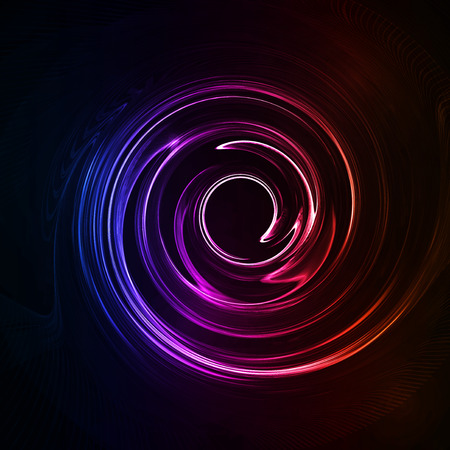 Colorful abstract background, futuristic wavy illustration の写真素材
