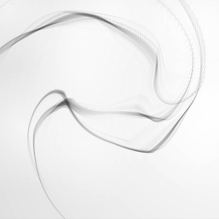 Cigarette smoke waves, abstract wavy illustrationの写真素材