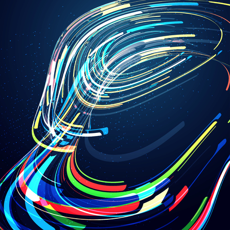 Abstract dynamic background, futuristic wavy illustration の写真素材