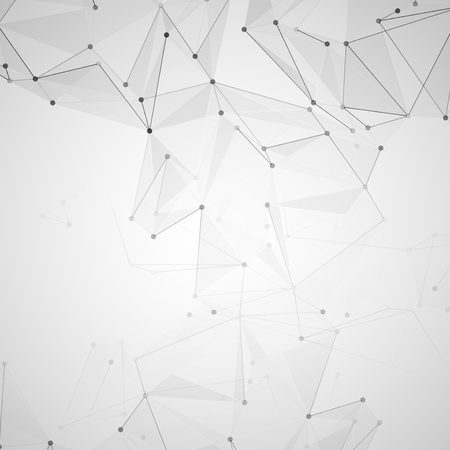 Abstract polygonal space. Background with connecting dots and lines. The concept illustrationのイラスト素材