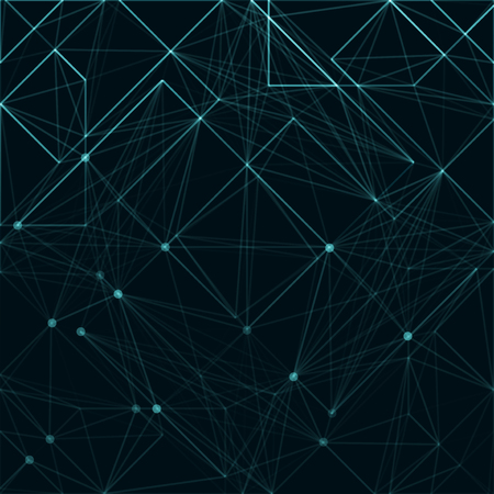 Abstract polygonal space. Background with connecting dots and lines. The concept illustrationのイラスト素材