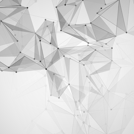 Abstract polygonal space. Background with connecting dots and lines. The concept illustrationのイラスト素材
