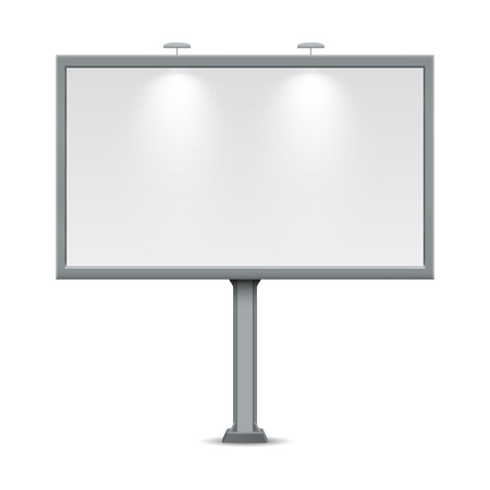 Blank billboard. Illustration isolated on white background. Graphic concept for your design.のイラスト素材