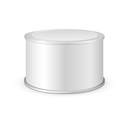 Metal tin can, canned food. Illustration isolated on white background. Graphic concept for your designの写真素材