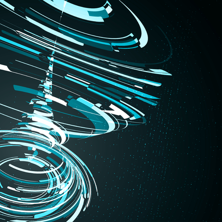 Futuristic abstract shape illustration, technology backgroundの写真素材