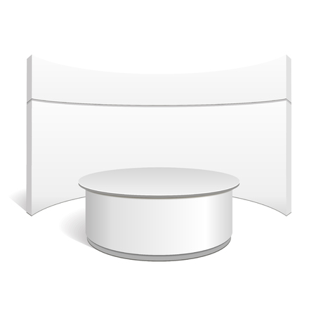 Empty retail stand. Illustration isolated on white background. Graphic concept for your designの写真素材