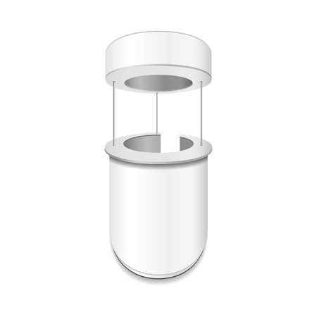 Empty retail stand. Illustration isolated on white background. Graphic concept for your designの写真素材