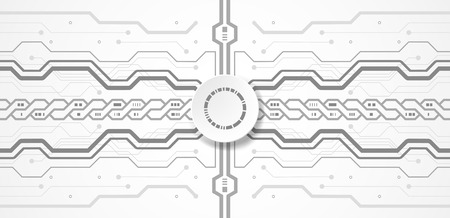 Graphic concept with various technology elements for your design.のイラスト素材
