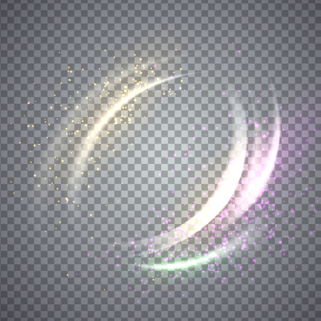 Circular flare light effect. Illustration isolated on transparent background. Graphic concept for your designのイラスト素材